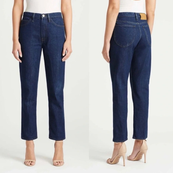 FRAME Le Italian True Straight Jean in Vintage Blue - Picture 1 of 13